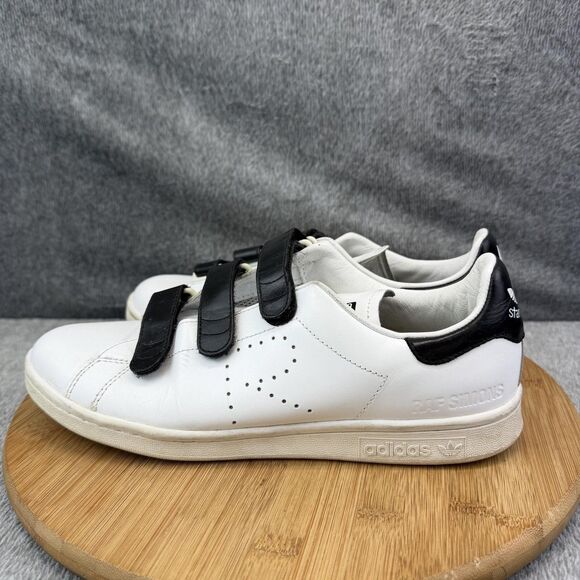 Adidas Raf Simons Stan Smith Shoes Mens Size 8 White Leather Black BB2682